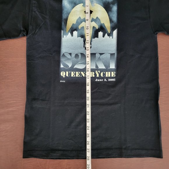Vintage Queensryche June 2 2001 "S2K1" Tour Double Sided T Shirt ~Men's Medium - Picture 3 of 6
